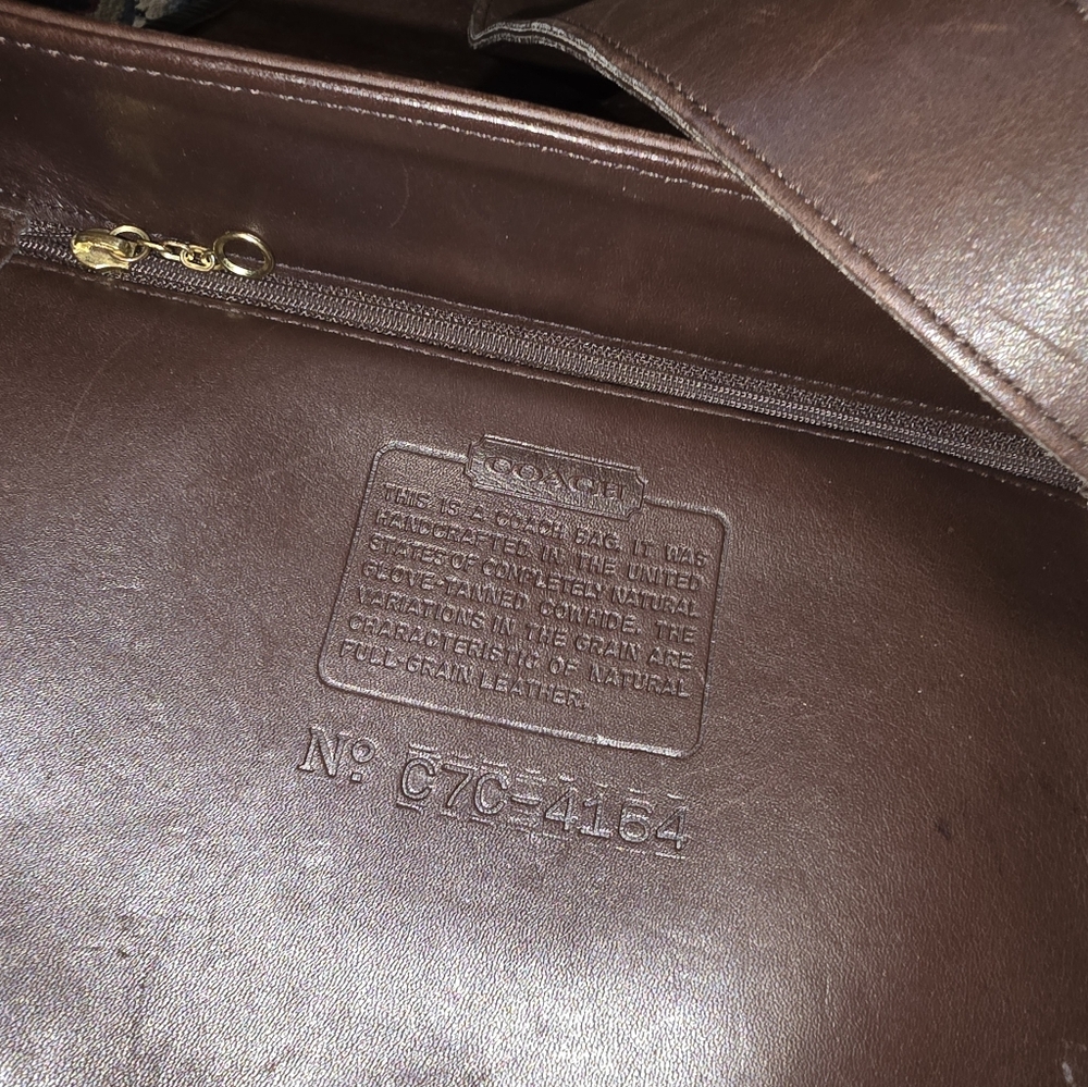 Coach 4164 Bedford Flap Dark Brown Leather Shoulder Bag - Picture 4 of 7